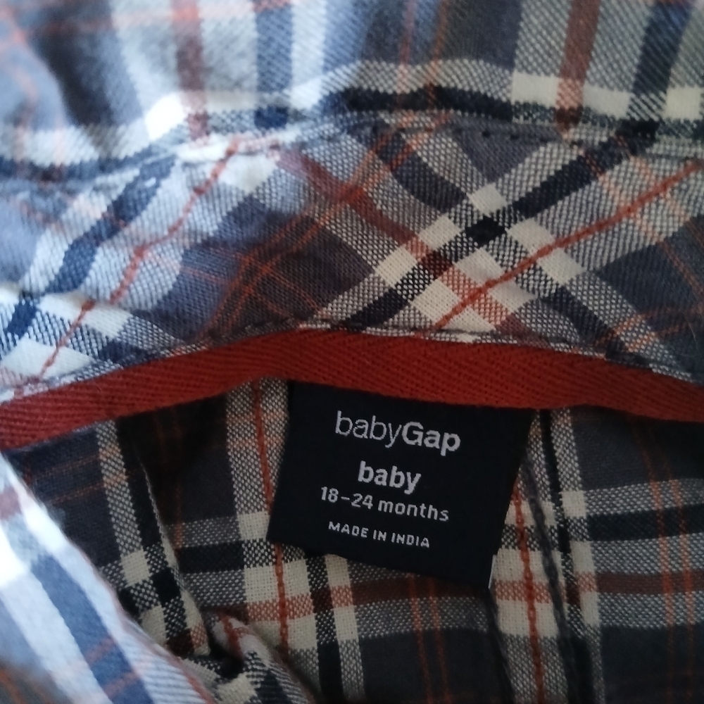 Baby GAP Baby Plaid Jumpsuit Romper 18-24 Months Cotton Lightweight - Picture 5 of 13
